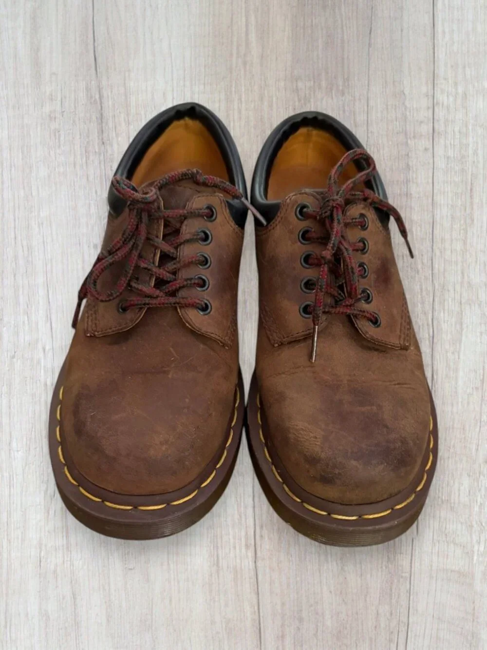Dr. Martens 8053 Crazy Horse Brown Leather 5-Eye Oxford Shoes Men's US 9